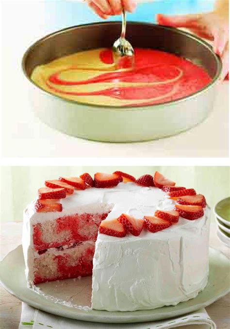 Strawberry Swirl Cake Recipe Strawberry Cake Recipes Swirl Cake