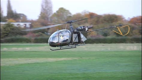 A Rospatiale Sa C Alouette Ii Turbine Helicopter Startup And Takeoff