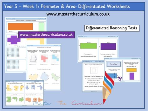 Year 5 Week 1 Editable Perimeter And Area Differentiated Worksheets