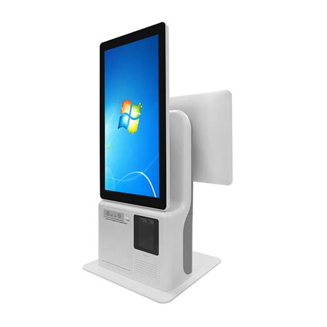 Pos 1508 Kiosks Fast Food Ordering Machine 158 Inch Builtin Scanner