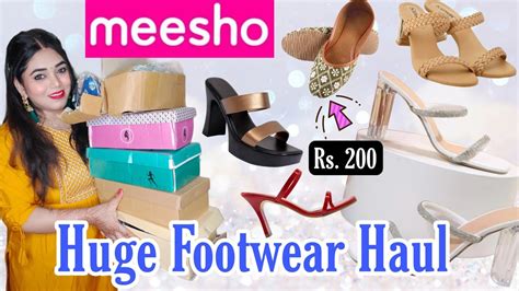 Huge Meesho Footwear Haul Starting Rs 200 Heels Flats Mojaris