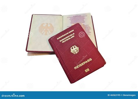 Close Up Of A German Passport Stock Image Image Of Document Frontier 46563195