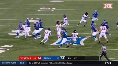 Texas Tech Vs Kansas UNBELIEVABLE FINISH 2019 College Football