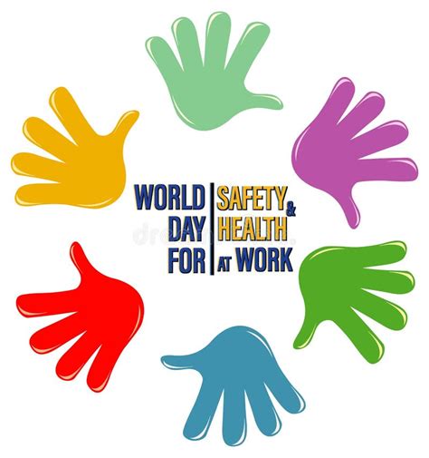 Poster Design For World Day For Safety And Health At Work Stock Vector