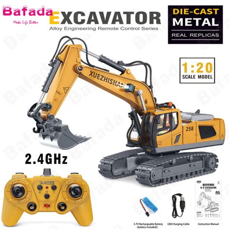 Bafada 1:24 High Simulation Remote Control Excavator RC Crawler Tractor ...