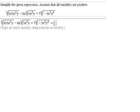 Solved Simplify The Given Expression Assume That All Chegg