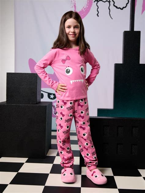 Two Piece Pyjama Set Zombie Dash Color Pink Sinsay R X