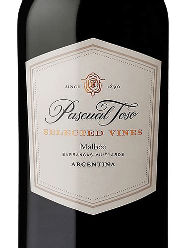 Pascual Toso Selected Vines Malbec Barrancas Vineyards Vivino Us