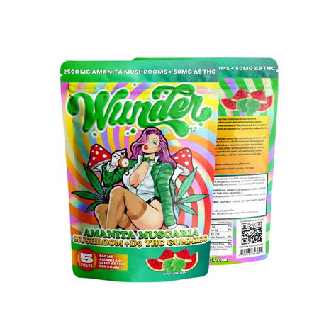 Wunder Amanita Muscaria Mushroom Gummies 2500mg 5ct Unishow