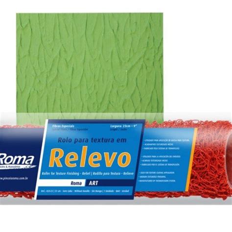 Rolo Para Textura Relevo C Cabo Cm Roma Brd Distribuidora