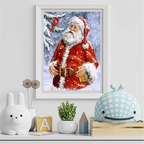 AU Santa Claus 5D DIY Diamond Painting Kits Full Round Drill Wall Decor