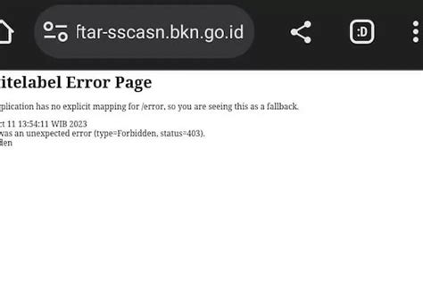 Solusi WHITELABEL ERROR Gagal Login Sscasn Bkn Go Id Hari Ini Kenapa