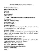 Understanding Isds Chapter Terms And Concepts Course Hero