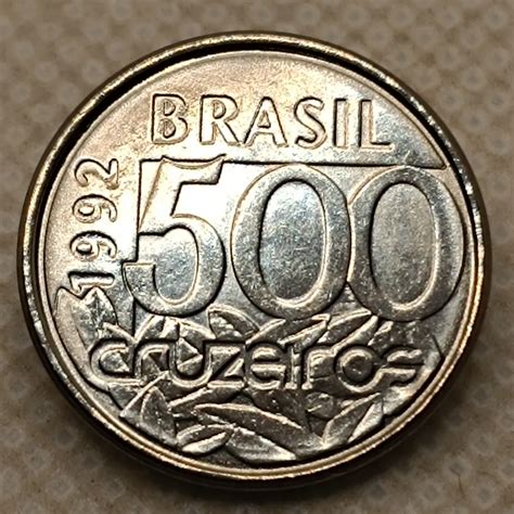 Contagem Numismática Moeda 500 Cruzeiros 1992 Tartaruga Flor de Cunho