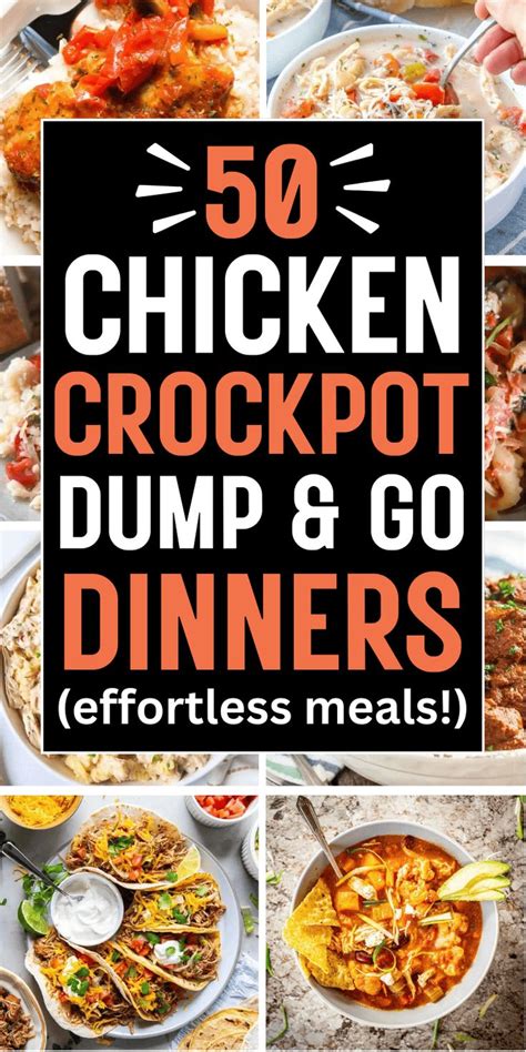 Easy Chicken Crockpot Dump Meals The Best Chicken Slow Cooker Dump Recipes In 2024 Chicken