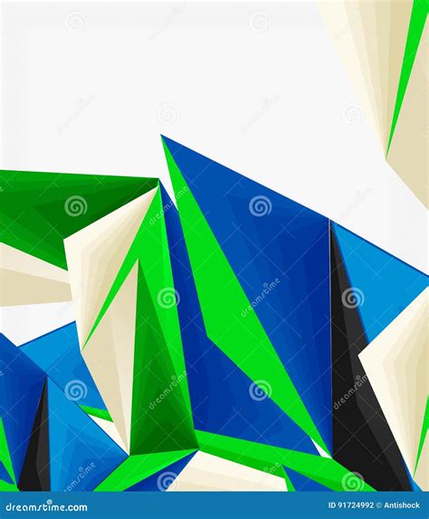 D Moderne Driehoeks Lage Poly Abstracte Geometrische Vector Vector