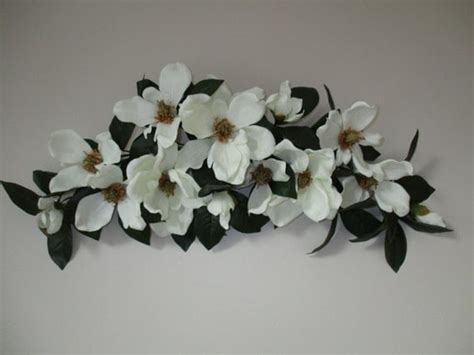 28 Swag White Magnolia Floral Wall Hanging Home Decor