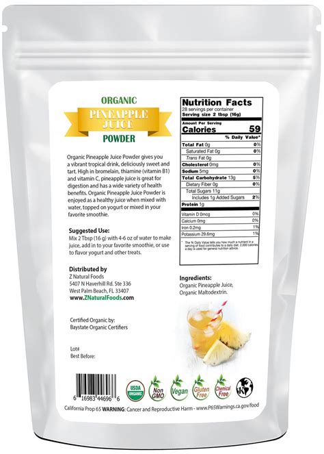 Add a Tropical Twist with Organic Pineapple Juice Powder