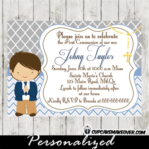 Communion Invitations Boy Onvacationswall