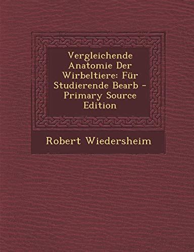 9781289727475 Vergleichende Anatomie Der Wirbeltiere Für Studierende