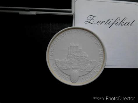 Medaille Meissen Porzellan Goldrand K Lner Dom Mm Im Etui Eur