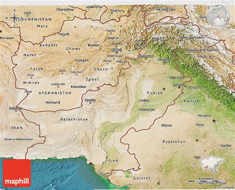 Satellite 3D Map of Pakistan