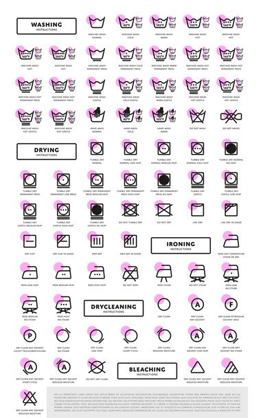 Set Of Washing Symbols Free Stock Vectors