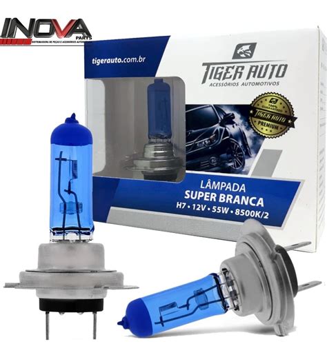 Lampada Super Branca H7 8500k Tipo Xenon 12v 55w Tiger Auto Mercado Livre