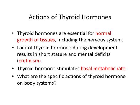 Ppt Production Regulation And Action Of Thyroid Hormones Powerpoint