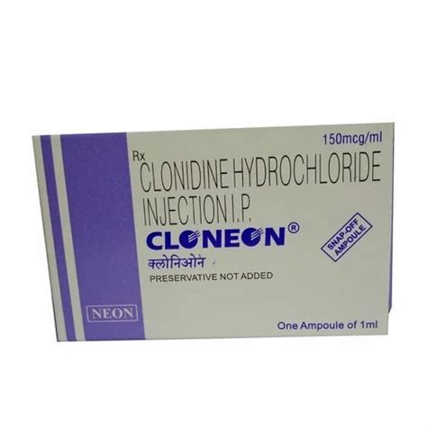 Clonidine Hydrochloride Injection IP at ₹ 55/box | Pharma Injectables ...