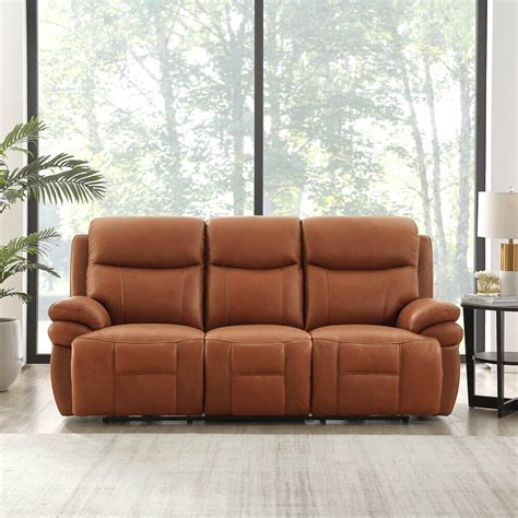 Hydeline Springdale Zero Gravity Power Motion Recline Leather Sofa