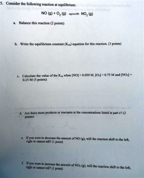 Solvedconsider The Following Reaction At Equilibrium No G 0z G