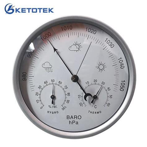 In Weather Station Analog Thermometer Hygrometer Barometer Mm