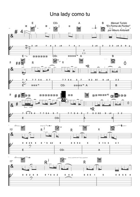 Una Lady Como Tu Partitura Y Tablatura Pdf