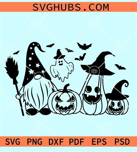 Halloween Gnome Svg, Halloween Pumpkin Svg, Gnome Svg, Gnome Halloween svg