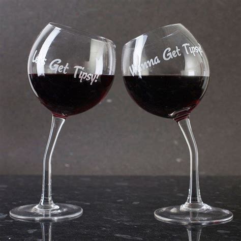 Set Of 2 Tipsy Wine Glasses Uk Tipsy Wine Glasses Ts For Wine Lovers