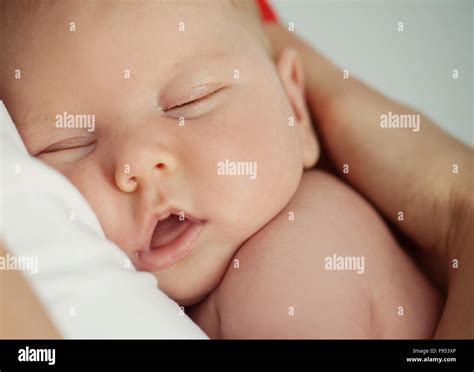 Cute Baby Sleeping On Chest Hi Res Stock Photography And Images Alamy