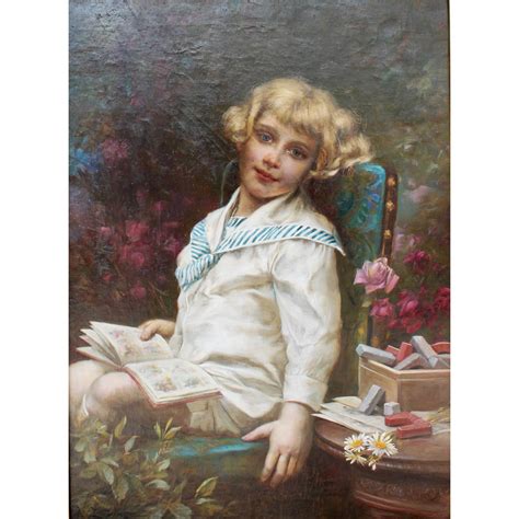 Hans Zatzka Austrian 1859 1945 Oil On Canvas Young Girl In A Sailor