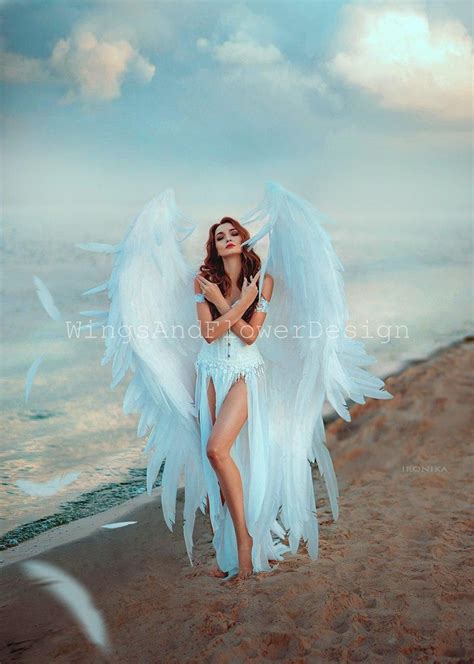 White Angel Wings Angel Wings Wedding Wings Victoria Secret Etsy México