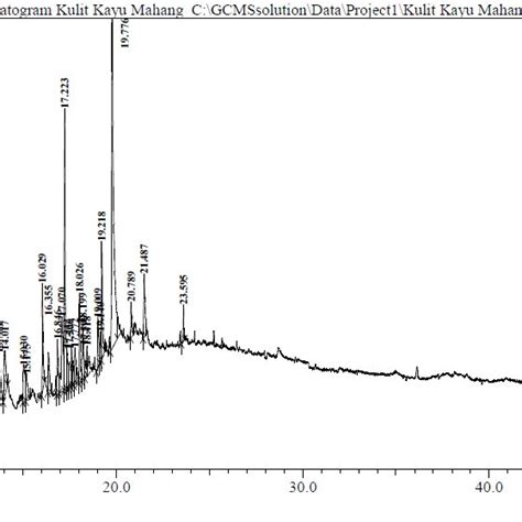 Py Gcms Chromatogram Of The Organic Chemical Compound M Hypoleuca A