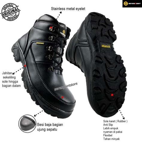 Jual Sepatu Safety Original Pria Wanita Sevenpoint Ujung Besi Proyek