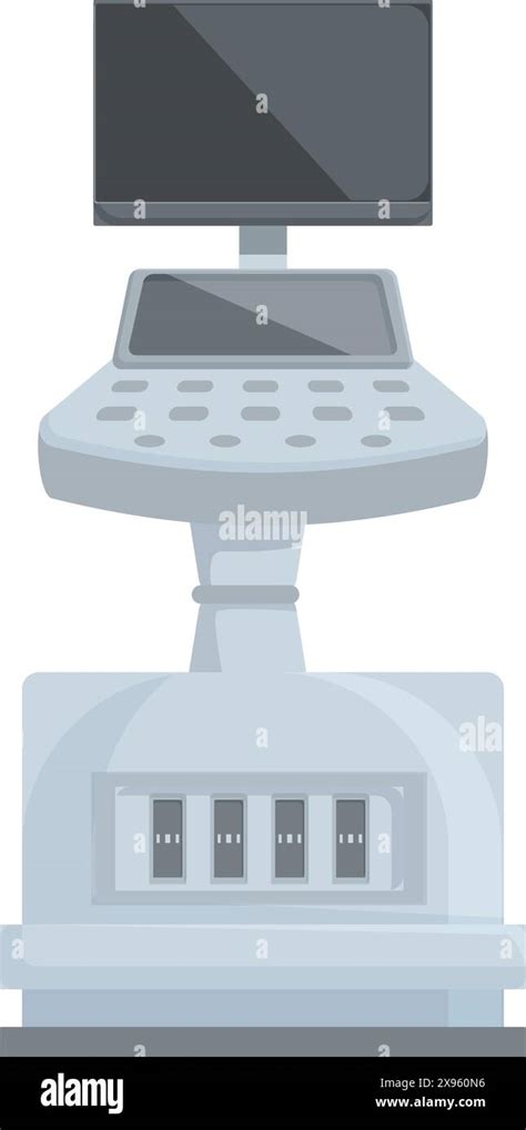 Vector Illustration Of A Contemporary Ultrasound Diagnostic Medical