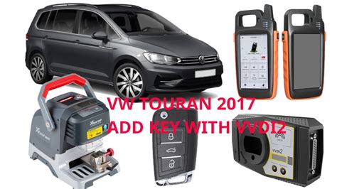 VW TOURAN 2017 SPARE KEY PROGRAMMING WITH VVDI2 CUTTING HU162 BLADE