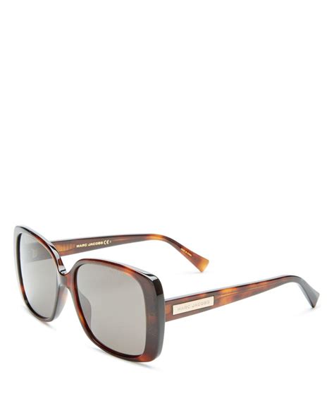 Marc Jacobs Women S Square Sunglasses In Brown Lyst