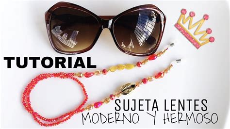 Como Hacer Un Sujeta Lentes O Collar De Lentes Moderno Y Hermoso Por