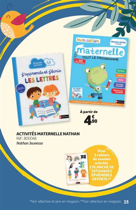 Promo Activités Maternelle Nathan chez Auchan iCatalogue fr