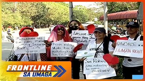 Isang Grupo Nagkilos Protesta Sa Senado Para Isulong Ang Divorce Sa