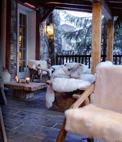 It's warm and cozy outside | Ski lodge decor, Lodge decor, Mountain homes
