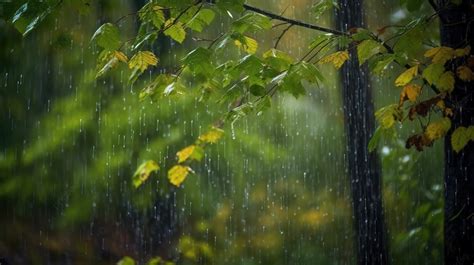 木の葉に雨が降る 雨の美しい自然の写真 雨 自然背景壁紙画像素材無料ダウンロード Pngtree