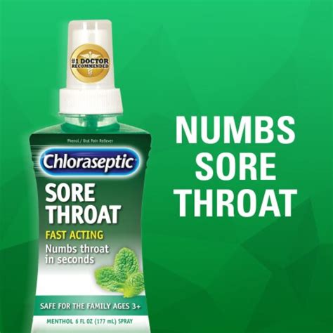 Chloraseptic Sore Throat Spray Menthol 6 Oz Pack Of 8 8 Pack Fred